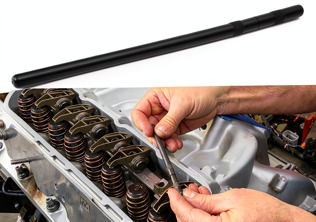 Installing Shengna Length Checker Automotive Tool on a wooden workbench