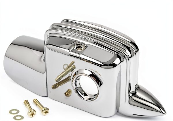 HCmotorku Chrome Rear Brake Master Cylinder Cover for Harley-1