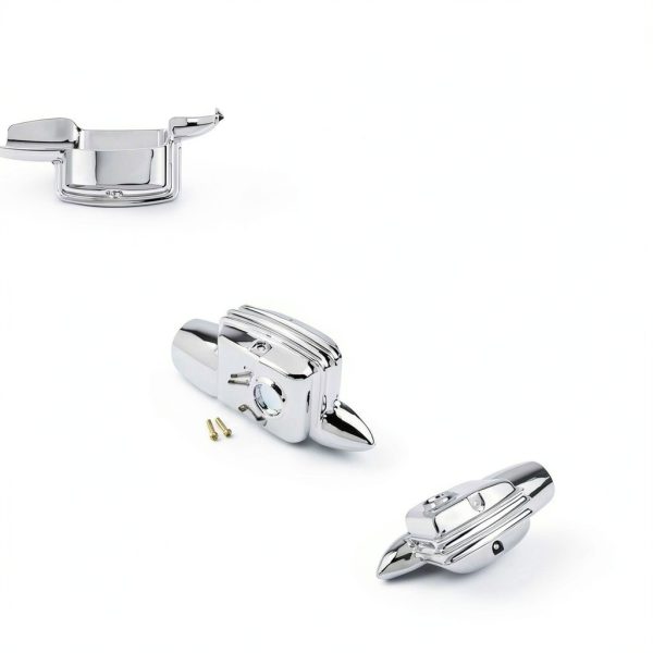 HCmotorku Chrome Rear Brake Master Cylinder Cover for Harley-2