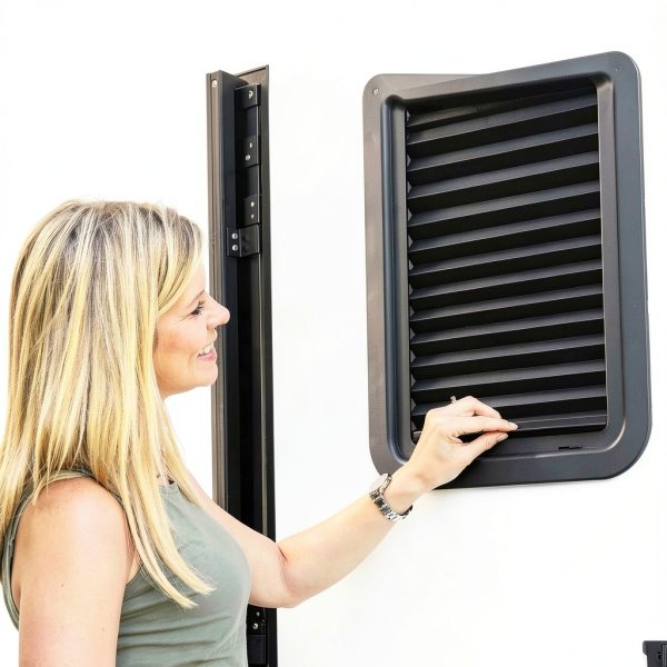Lippert Thin Shade RV Entry Door Window Shade Complete Kit for 5th-5