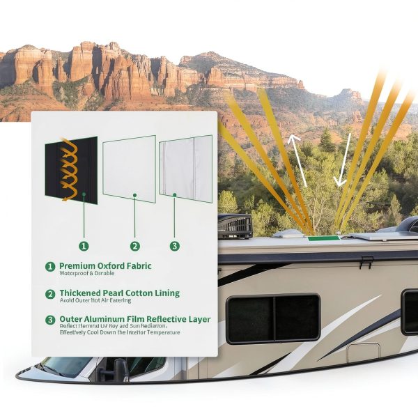 RV Skylight Shade RVINGPRO Blackout 16x16 Foldable Magnetic Vent Cover-7