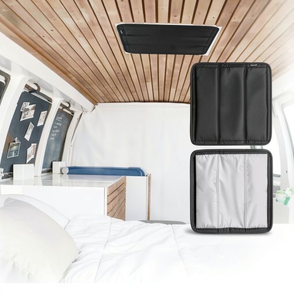 RV Skylight Shade RVINGPRO Blackout 16x16 Foldable Magnetic Vent Cover-3