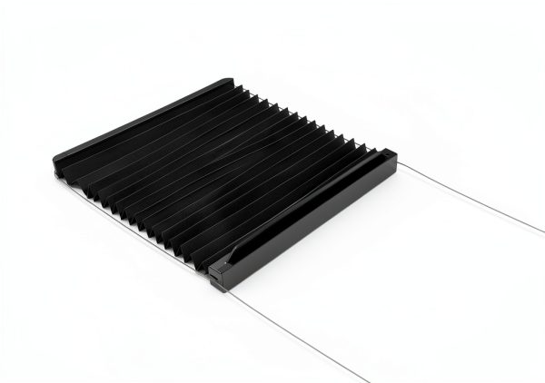 Lippert Thin Shade RV Door Black 12x3 Inch Cordless Sunshade-2