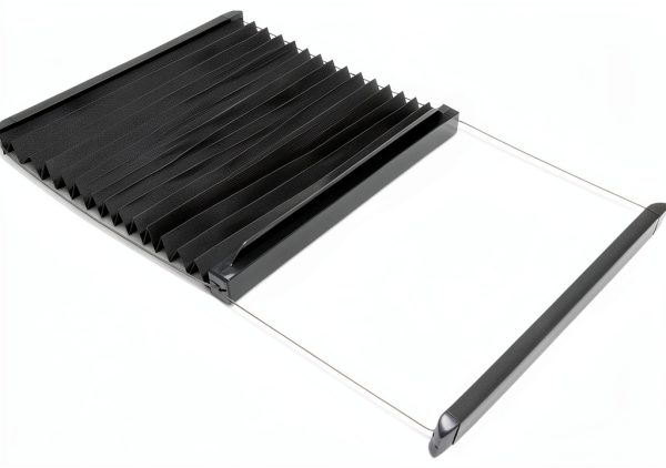 Lippert Thin Shade RV Door Black 12x3 Inch Cordless Sunshade-1