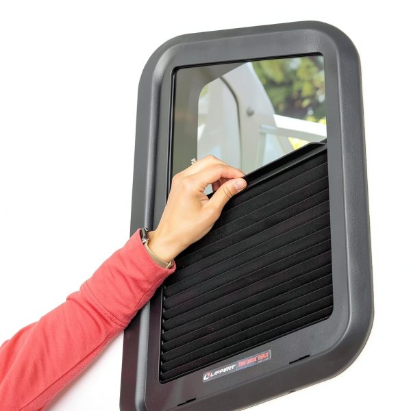 Lippert Thin Shade EcoCell Snap-On RV Window Shade for Prepped Entry Doors with Sun-Blocking Protection, Easy Sliding Operation, Quick Installation - 2025009147-6