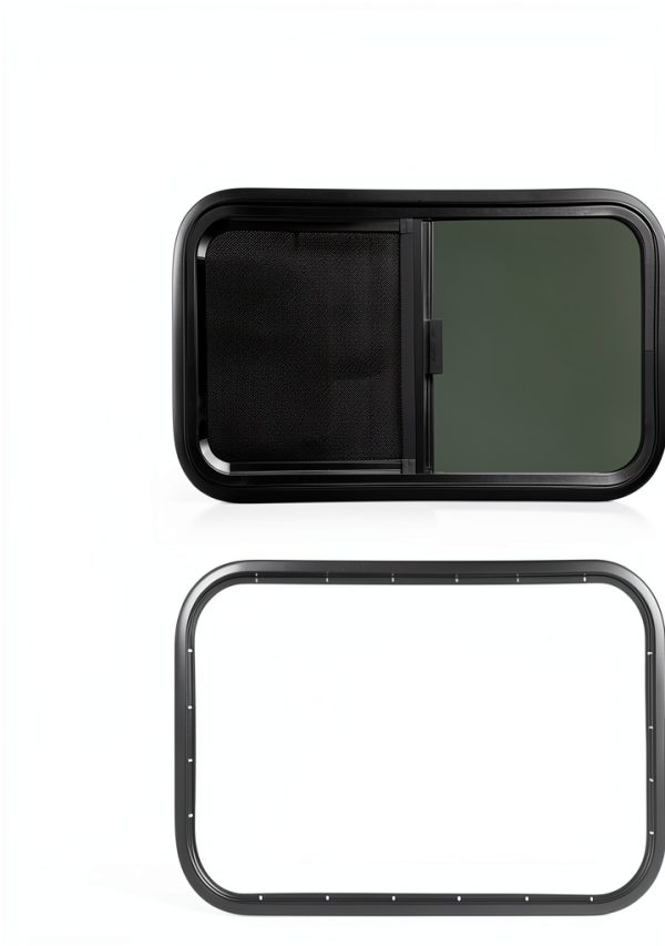 Horizontal RV Window OUTPRIZE 21x14 Tinted Sliding with Net Screen-2